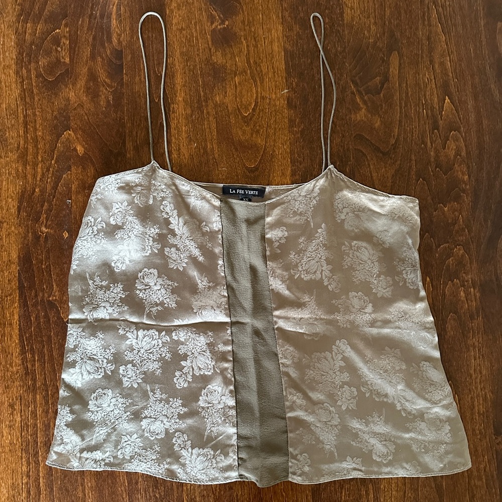 LA FÈE VERTE XS 100% silk cami